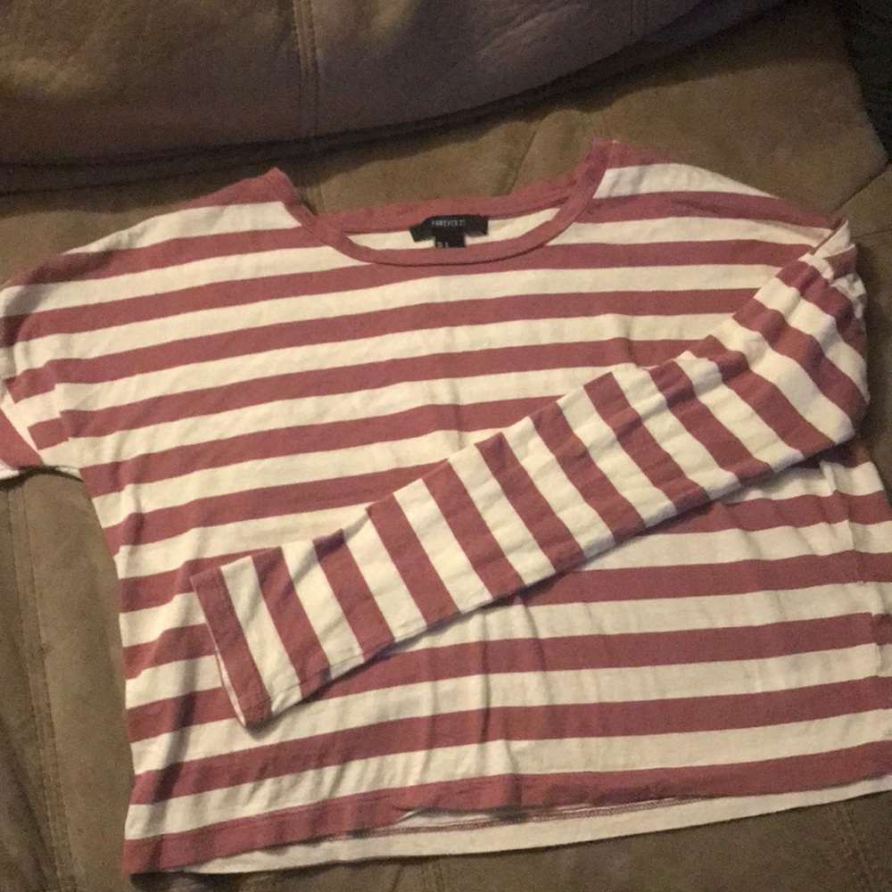 Forever 21 striped crop top